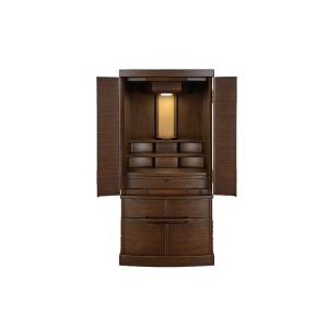 風皇 16号 本黒丹 お仏壇 台付き 森正 新仏壇 家具調 LEDライト 国産