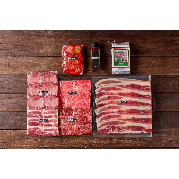 お肉の総量700g！5種の焼肉が楽しめる“KINTAN焼肉セット　キンタン　Kintan