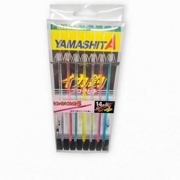 507-966 ピッカピカ針5 14cm-1段-7本 9.6m ヤリイカ スルメイカサビキ 仕掛け ...