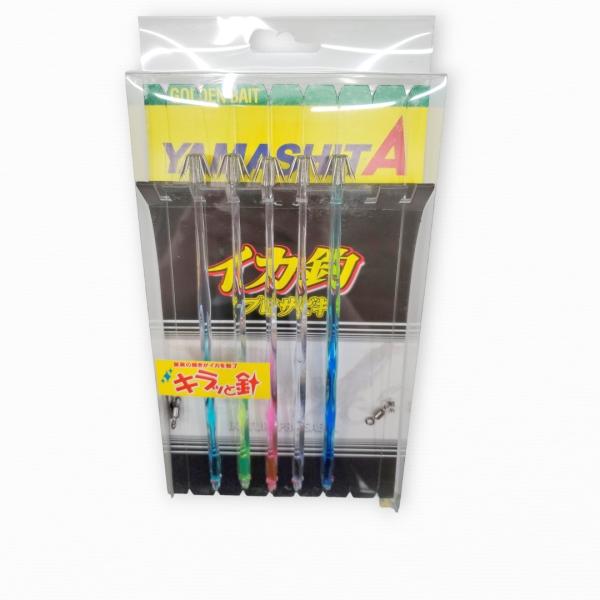 560-626 キラッと針 18cm-1段-5本 7.2m スルメイカ イカサビキ 仕掛け ヤマシタ...