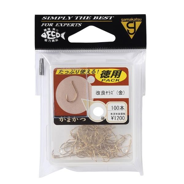 がまかつ 改良ヤラズ 金 ザ・ボックス 徳用 バラ 4号 5号 6号 7号 へら針 鈎 ハリ 定番の...