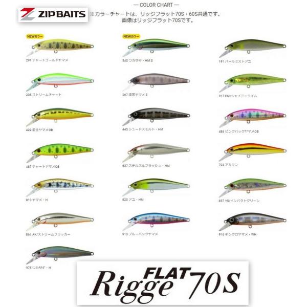 リッジ フラット70S ZIPBAITS ジップベイツ ミノー　トラウト