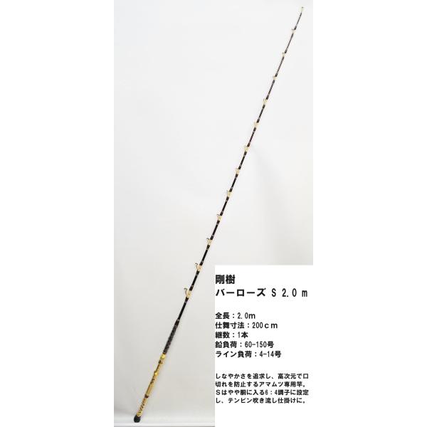 剛樹 バーローズ S 2.0 m アカムツ　オプション：GK20