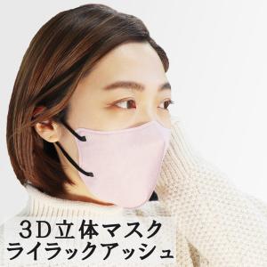 3D立体マスク バイカラー 不織布 ライラックアッシュ ふつうサイズ 30枚入｜kintarou