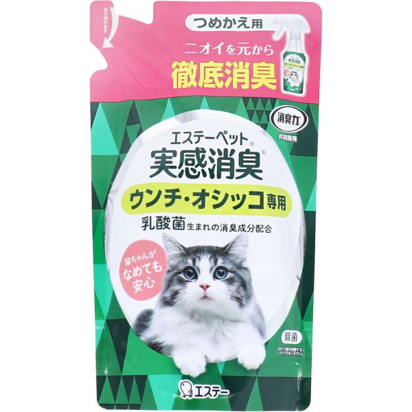 エステーペット 実感消臭スプレー 猫用 フレッシュグリーンの香り 詰め替え 240mL