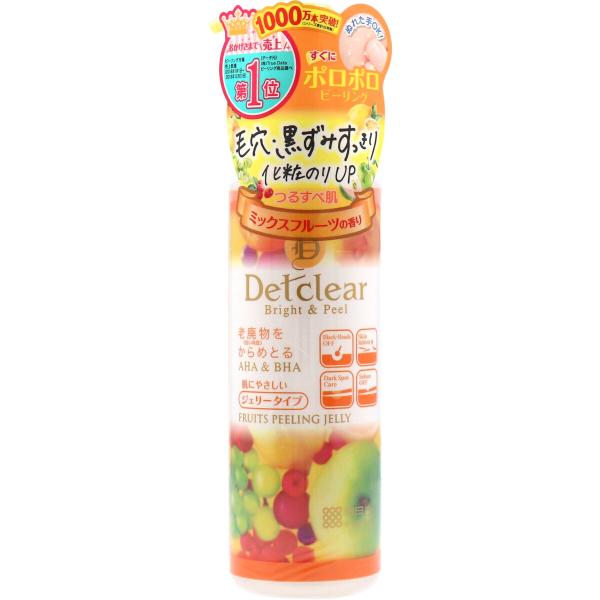 DETクリア ブライト＆ピール ピーリングジェル ミックスフルーツの香り 180mL