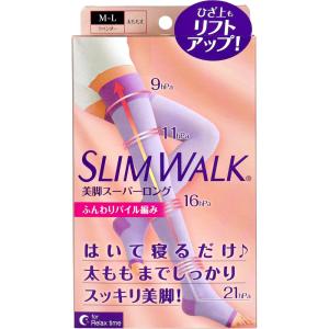 【新品未使用】SLIM WALK 50デニール タイツ M-L 6パック スリムウォーク（SLIM WALK） 美脚スーパーロング 太もも丈 ラベンダー