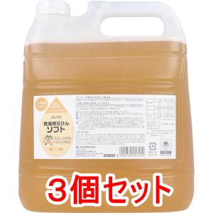 パックス 洗濯洗剤 洗濯用 石鹸 ソフト 無香料 詰め替え 4000mL×3個セット｜kintarou