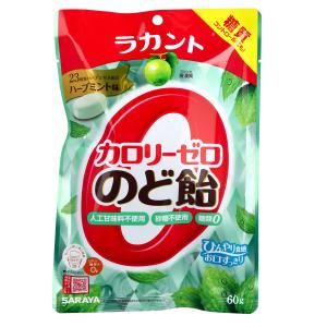 ※ラカント カロリーゼロのど飴 ハーブミント味 60g｜kintarou