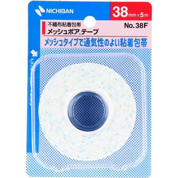 ニチバン メッシュポアテープ 不織布粘着包帯 38mmX5m NO.38F