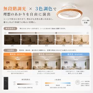 シーリングファン 首振り機能付き サーキュレー...の詳細画像5