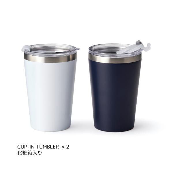 真空タンブラー 蓋付き ペアセット 400ml 白黒 おしゃれ プレゼント AMIi HOME
