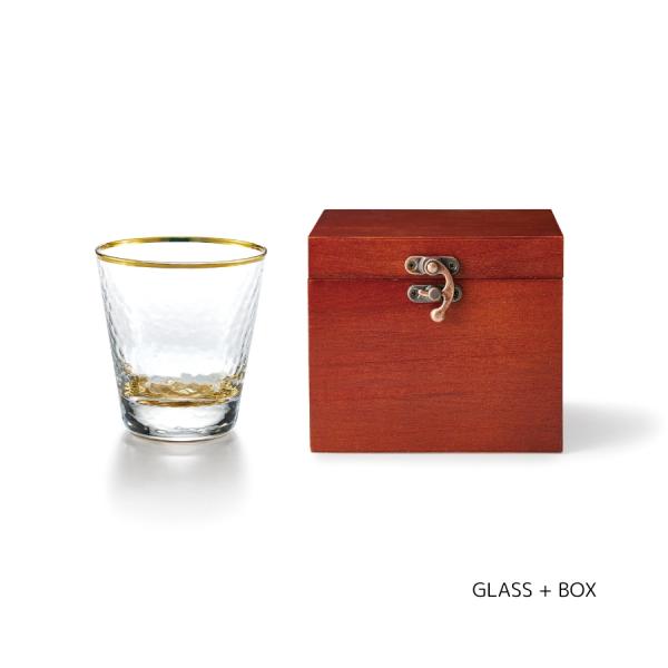 グラス カップ コップ 18K ゴールド 300ml 凹凸グラス シャルマン アンティーク 木箱入 ...