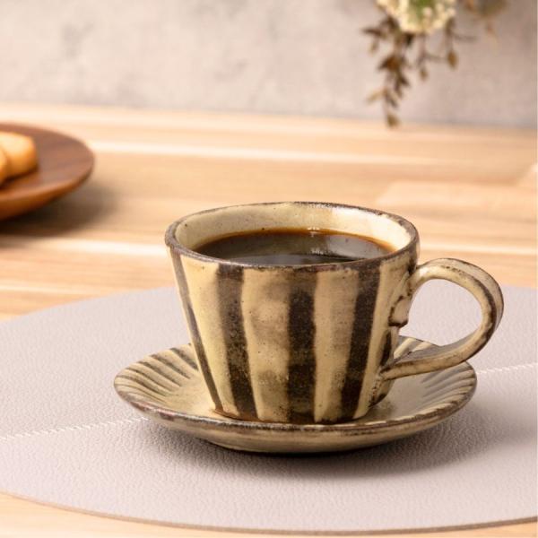 美濃焼 カップ＆ソーサー 粉引十草 日本製 カフェ 和カフェ