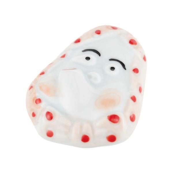 箸置き ひょっとこ箸置き 赤 磁器 日本製