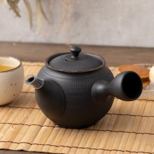 常滑焼 石龍作 平型 急須 茶こし一体型 120ml 日本製 陶器 陶製 セラ