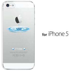iPhone SE(第1世代) iPhone5S iPhone5 スマホケース アップルマーク / ウォーター 水の恵 雫と波紋