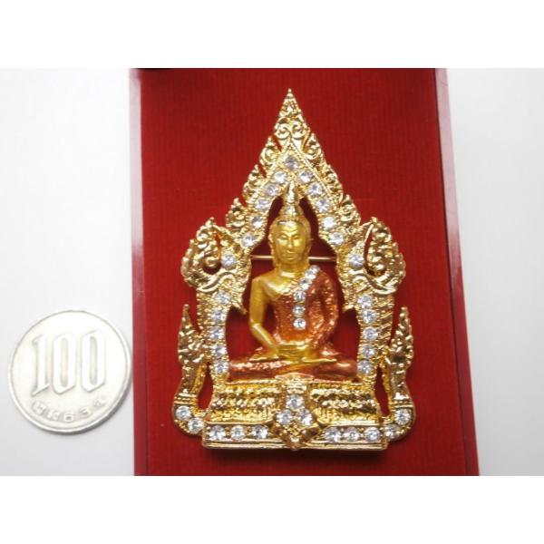 曜日別神様　ラインストーン付きケースお守り　仏陀（ブッダ） 木曜日生まれ仏 タイ置物