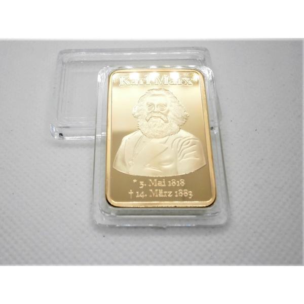 カール マルクス ゴールドインゴット！1837年記念ドイツプロイセン王国出身の哲学者 思想家 経済学...