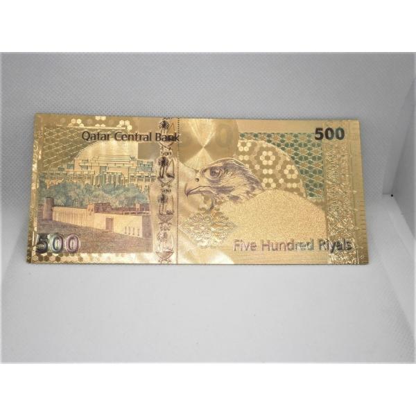 カタール500リアル開運ゴールド紙幣10枚セット！お札宝くじナンバーズ 競馬競輪競艇など金運アップア...