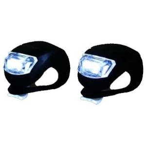 2個セット前照灯自転車シリコン簡易装着2LED...の詳細画像2