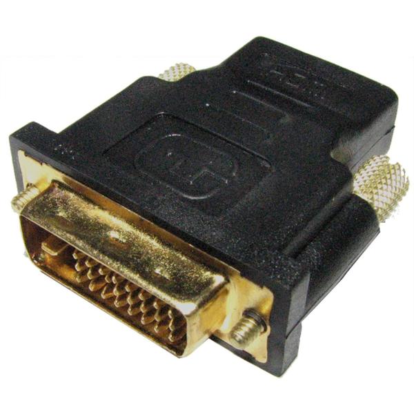 金メッキ DVI to HDMI 変換アダプタ オス-メス  1080P コンバータ オス-メス(D...