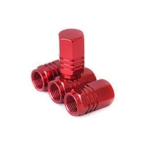 タイヤ エア バルブ キャップ レッド 赤 ４個 セット