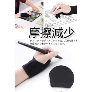 二本指 グローブ 2枚入り 防汚 通気 液晶ペ...の詳細画像4