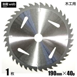 木工用チップソー 外径190mm 刃数40P アウトレット (1枚) 仮枠用 解体作業用 一般木材用 合板用 電気丸ノコ用 充電式丸ノコ用 丸鋸 替刃