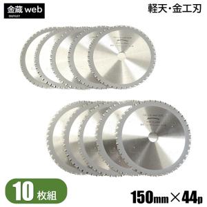 軽天・ハンガーレール等 金工用 チップソー 外径150mm 刃数44P (10枚) 静音 制振 マキタ 充電式 防じん チップソーカッタ マルノコ 金属 替刃