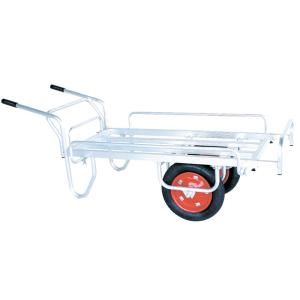SHINSEI アルミコンテナカー 2個積1輪 アルミ 平型一輪車 ネコ