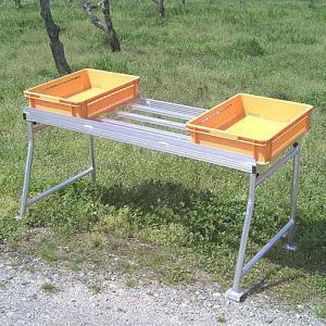 ミツル アルミ製 選果台 幅200cm L-2000 作業台 野菜 果樹 選別作業 