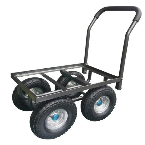 マツモト スチールカート TC4510FE エアータイヤ コンテナカー コンテナ1個 ハウスカー ス...