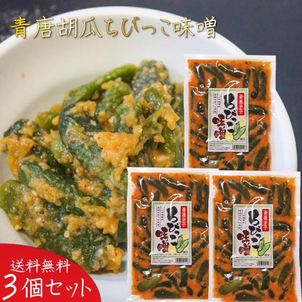【送料無料】青唐胡瓜ちびっこ味噌 260g×3個 ご飯のお供 青唐辛子味噌 青唐辛子 ちびっこ味噌 ...