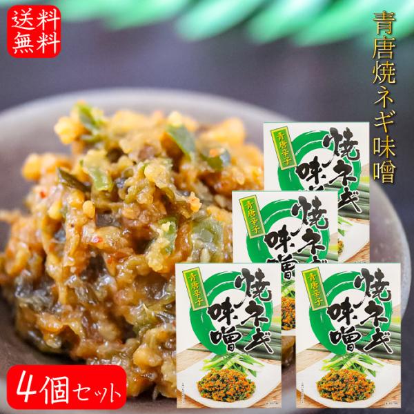 【送料無料】青唐焼ネギ味噌 250g×4個 箱タイプ 国内製造味噌使用 青唐辛子 焼きねぎ 青唐がら...