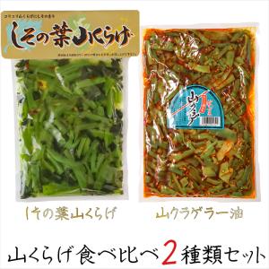 【送料無料】山くらげ食べ比べ2種類セット しその葉山くらげ220g 山クラゲラー油 220g献上菜 食べるラー油 紫蘇の葉 山菜 食べる辣油 惣菜 ご飯のお供 漬物｜季折 Yahoo!店