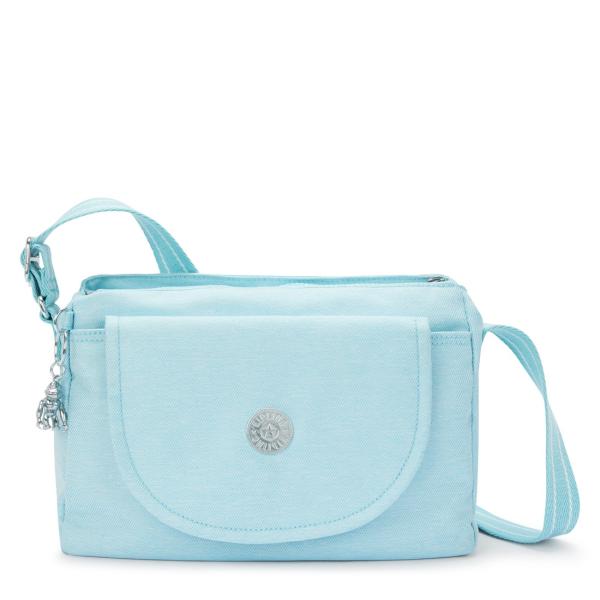 キプリング 公式 ショルダーバッグ KARLI(Denim Aqua) カーリ(デニムアクア) KI...