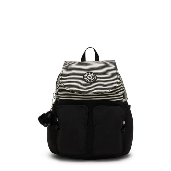 キプリング 公式 リュック バックパック CITY POCKET S(Stripe Black Bl...