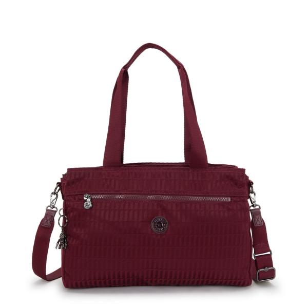 キプリング 公式 トートバッグ ELYSIA WORK S(Maroon Tile Jq) エリシア...
