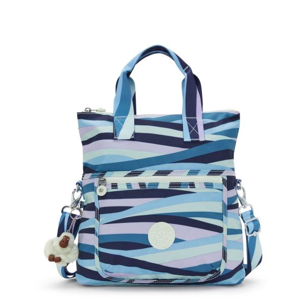 キプリング 公式 トートバッグ ELEVA KL(Wavy Blue Prt) エレバKL(ウェイビ...