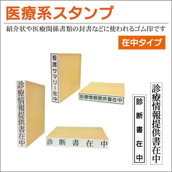 医療系在中ゴム印 診療医療情報提供書 看護サマリー 紹介状 診断書 枠ありなし選べるサイズ