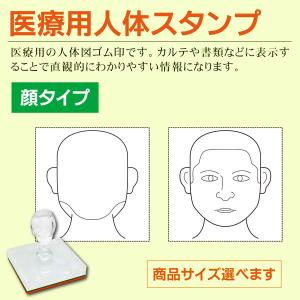 医療用人体図ゴム印 胴体タイプ 正面 背面 大小サイズ選べる カルテ