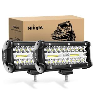 Nilight LED作業灯 ワークライト 12v-24v 投光器 デッキライト 120W ２個セット 船用ライト 大型トラック 車 船舶用｜kirakira-cyura-shop2