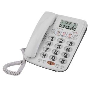 家庭用電話機 ウォール電話 電話機 発信者ID表示 配線必要 コード付き電話 ミュート調節 留守番 2ライン 通話標識 リダイヤルでき オフ｜kirakira-cyura-shop2
