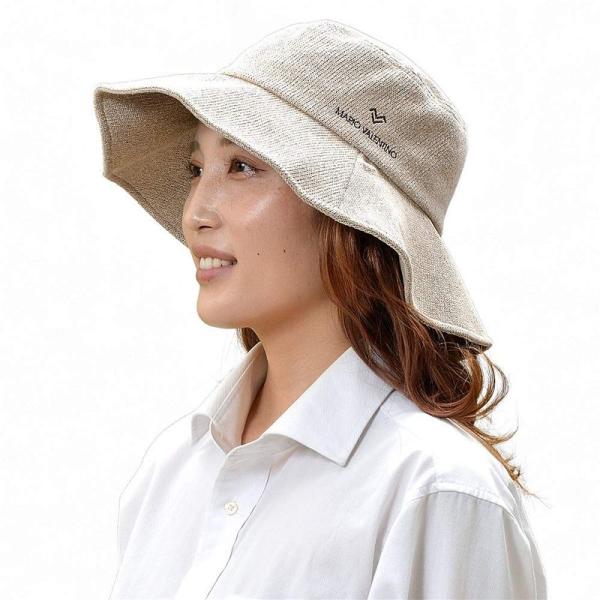 マリオヴァレンチノ 帽子 レディース シルク100％ つば広 UVカット 折りたたみ ハット 日本製...