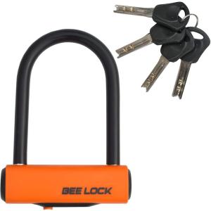 リード工業(LEAD) バイク用ロック BEE LOCK (ビーロック) シャックルロック アルミ 80×125mm 12φ LU-208A｜kirakira-cyura-shop2