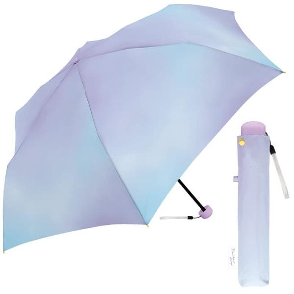 クラックス ミルキートーンアンブレラ 55cm 折りたたみ傘 (パープル)