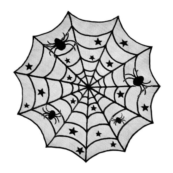 AnormalS ハロウィン テーブルクロス 飾り 蜘蛛の巣（丸）