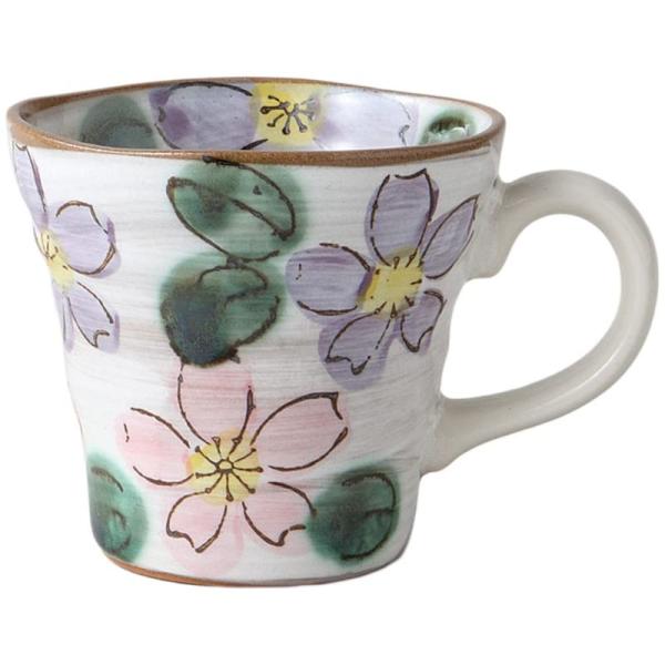 エールネット(Ale-net) マグカップ mug 径9×高8cm 250ml 手描き 紫桜 マグ ...