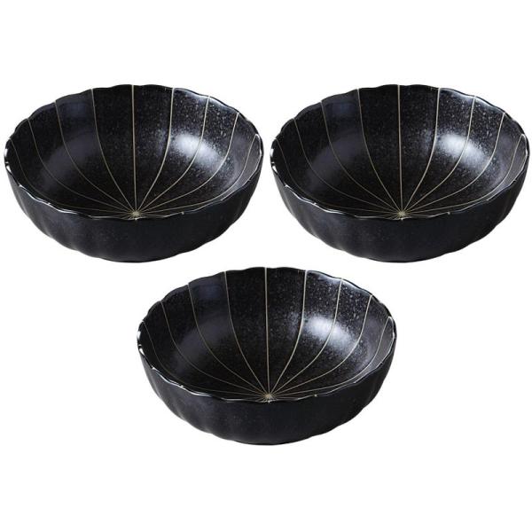 3個セット 黒マット十草４．５鉢 13.8×5cm 小鉢